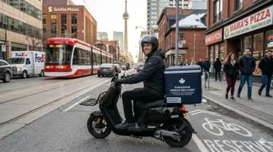 A moped-style electric s