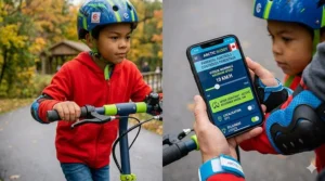 Digital interface showing parental speed limiting controls, a top safety feature for children's electric scooters to prevent over-speeding.