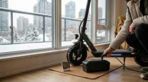 Warming a lithium-ion battery to room temperature before charging for better range.