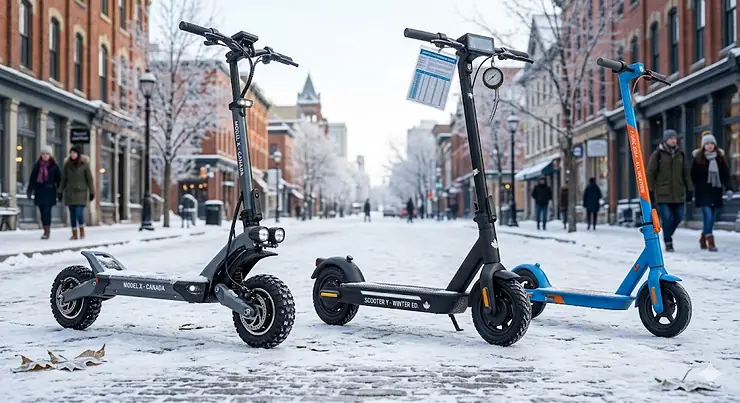 Electric scooter models compared for Canadian winter commuting. winter electric scooter brand comparison