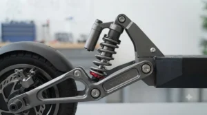 Adjustable suspension system on a 1500w electric scooter for smooth urban riding.